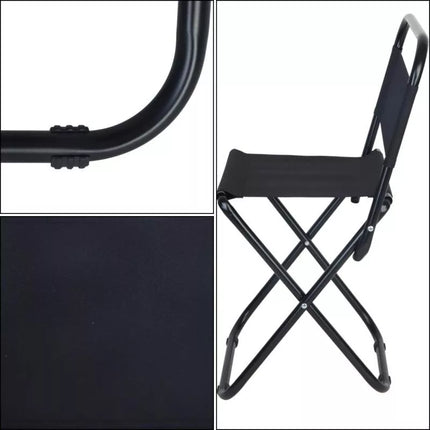 FOLDING CAMPING CHAIR 35X28X58CM BLACK ENERO CAMP