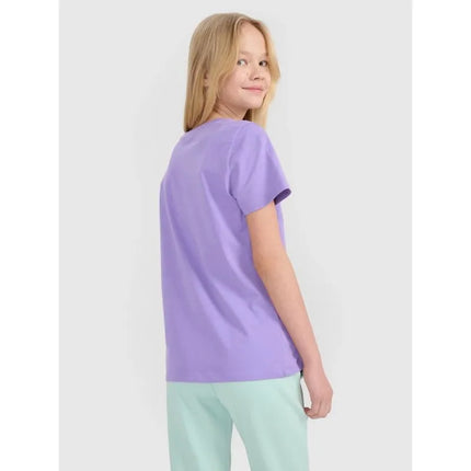 Girls' regular printed T-shirt 4F 4FJWSS25TTSHF2176-51S