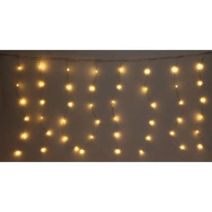 KALĖDINĖS EGLUTĖS GIRLIANDA ŠVIESTUVAS-UŽDENGA LAUKUI/VIDUI 400 LED WW 200X200CM SU NUOTOLINIO VALDYMO PILTELIU ŠILTAI BALTA
