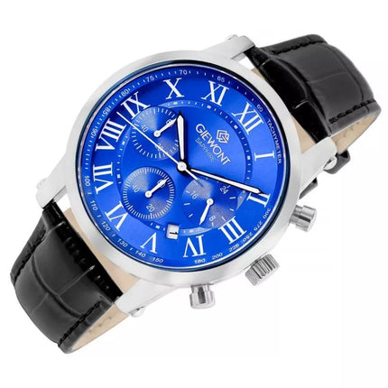 Giewont Chronograph Safyrinis Sidabrinis Mėlynas Vyriškas Laikrodis GW6260-A4