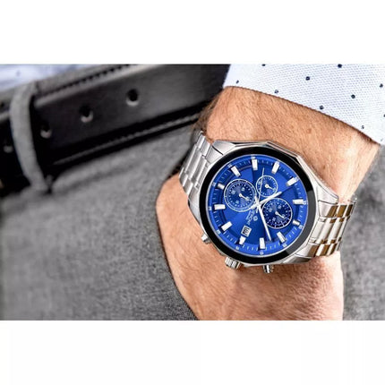 Giewont Chronograph Sapphire Silver Blue Men's Watch GW7290-B3