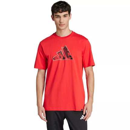 adidas Vyriški marškinėliai su grafiniu logotipu Raudoni JJ3934