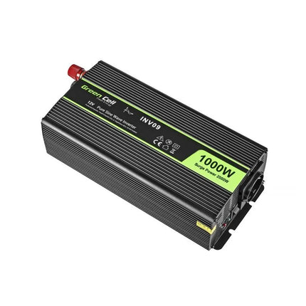 GREEN CELL INV09 keitiklis 12V-230V 1000W/2000W, gryna sinusinė banga