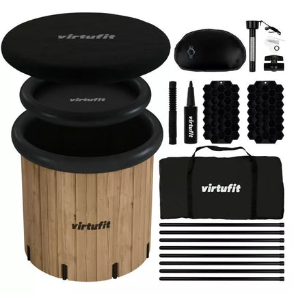 VIRTUFIT LEDO VONIA XXL - 375 LITRŲ - MEDIENOS IMITACIJA - SU PRIEDAIS