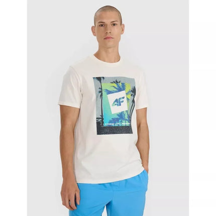 Men's regular printed T-shirt 4F 4FRSS25TTSHM2846-12S