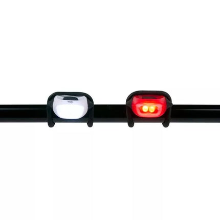 DUNLOP PRO SILICONE LED BIKE LIGHT KIT FRONT AND REAR