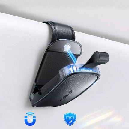 Joyroom JR-ZS511 Laikiklis ant automobilio skydelio nuo saulės su magnetiniu spaustuku – juodas