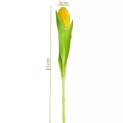 YELLOW TULIP 31CM LIFE-LIKE SPRING DECORATION