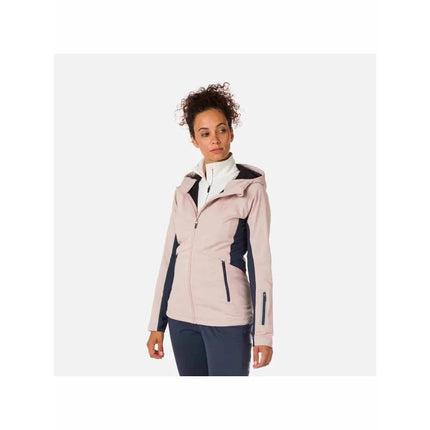 ROSSIGNOL W Softshell striukė su gobtuvu Rožinė