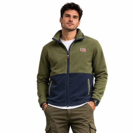 Geographical Norway Men's Fleece Touki Fz Kaki Db Men 233 kaki (WZ6702H/GN-Kaki)