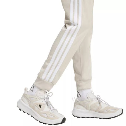 Men's adidas 3-Stripes Tricot Regular Tapered Pants Beige JY7721