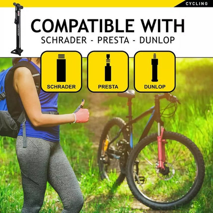 DUNLOP Serviso ir dviračio pompa 174psi (12bar)
