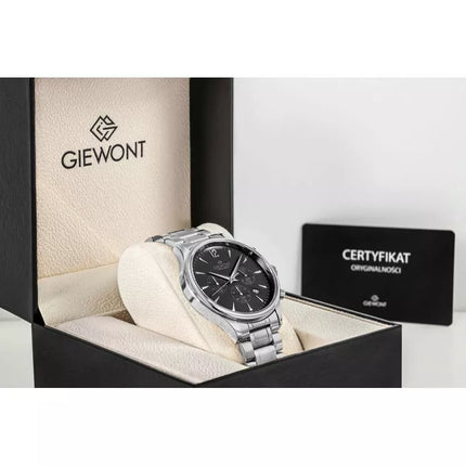 Vyriškas Laikrodis Chronografas Safyrinis Sidabrinis Giewont GW6310-B2