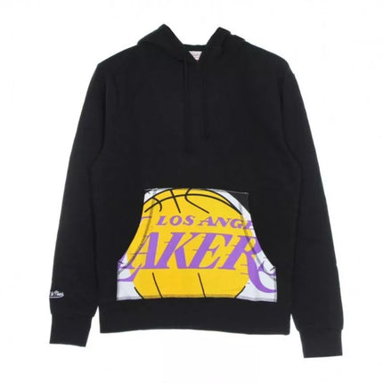 Mitchell & Ness NBA apkarpyto logotipo Los Angeles Lakers bliuzonas su gobtuvu juodas