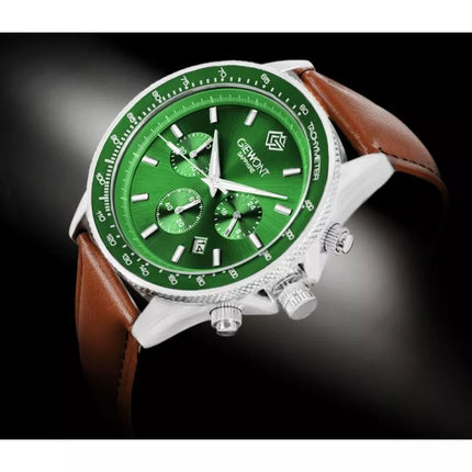 Men's Watch Giewont Chronograph Sapphire Brown Green GW3520-A6