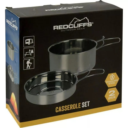 REDCLIFFS STAINLESS STEEL 2-PIECE TRAVEL BOWL