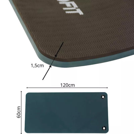 FITNESO KILIMĖLIS SU SKYLĖMIS 120x60x2CM ENERO FIT