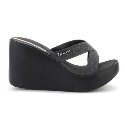 IPANEMA HIGH FASHION II SLIDE FEM BLACK/GLITTER/BEIGE 83646-BQ589