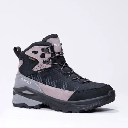Moteriški trekingo sportiniai batai Adapta Gore-tex odiniai juodi/rožiniai Aku