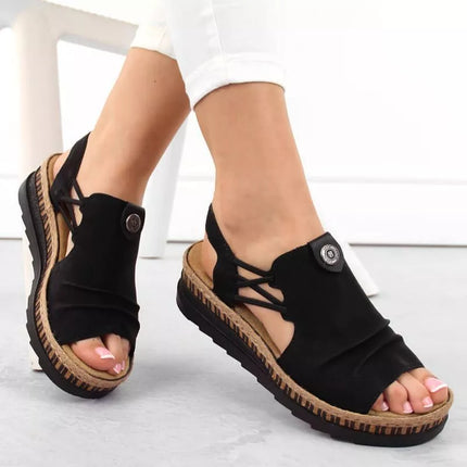 Comfortable Rieker W RKR677 black sandals