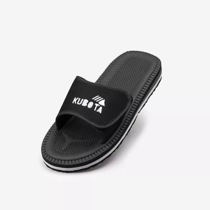 Kubota vyriškos paplūdimio šlepetės su Velcro baseinams, juodos