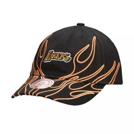 Mitchell & Ness NBA LA Los Angeles Lakers Flamez Kepuraitė su dirželiu gale - 6LUXMM20018 LALBLCK