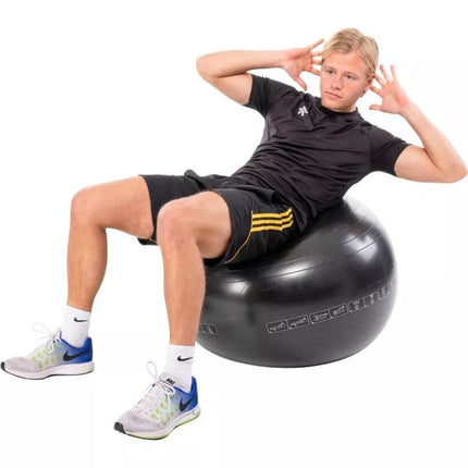 Fitneso kamuolys 65 cm juodas Pure 2 Improve