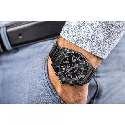 Giewont Chronograph Sapphire Juodas Titano Vyriškas Laikrodis GW3970-B1