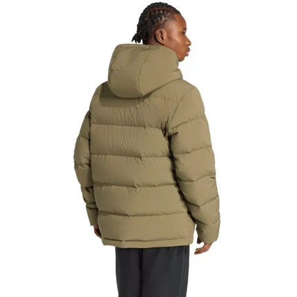 Vyriškas adidas Helionic Climawarm striukė su gobtuvu, alyvuogių JX0580