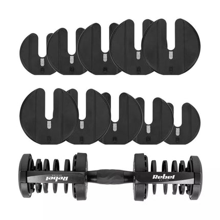 Cast iron adjustable dumbbell 24 kg REBEL ACTIVE