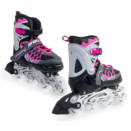 ROLLER SKATES-ROLLER SKATES-ICE SKATING 4IN1 ENERO PRO LED 34-37 PINK-GRAY