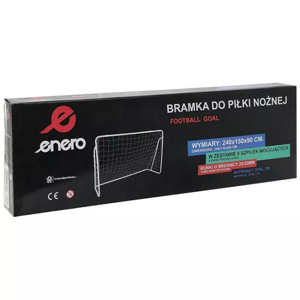 ENERO FOOTBALL GOAL WITH NET 240x150x90CM FI 25 and 22mm