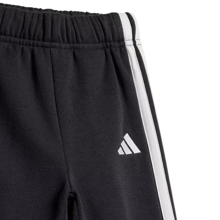adidas Essentials Joggers 3 Stripes Fleece Hoodie Tracksuit for Kids Black JD6484