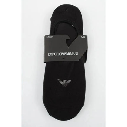 Emporio Armani Calza Micro Socks Cotton Black 3-Pack