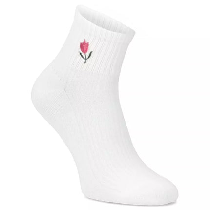 Women's high bamboo cream socks Filippo SD-AN06