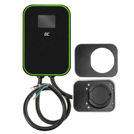 Green Cell Wallbox EV PowerBox 22kW charger with socket and RFID