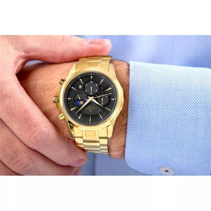 Men's Watch Giewont Chronograph Sapphire Gold Black GW9460-B4