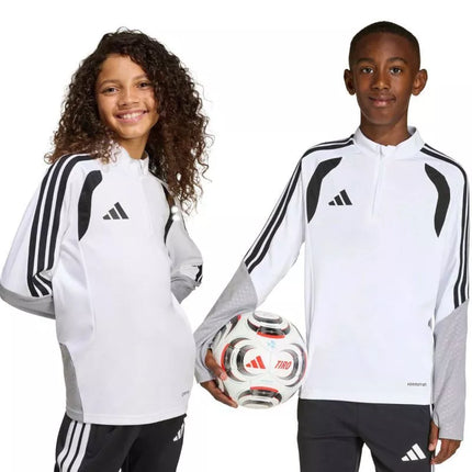 adidas Tiro 26 Varžybų treniruočių viršutinė dalis vaikams, balta ir pilka KA7577