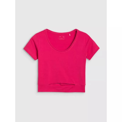 Women's crop top plain t-shirt 4F 4FRSS25TTSHF2695-54S
