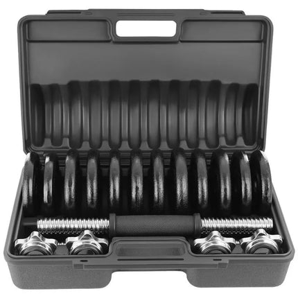 CAST IRON DUMBBELL 15 KG (2x7.5 KG) ENERO FIT CASE