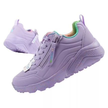 Skechers Uno Lite vaikiški sportiniai patogūs violetiniai bateliai
