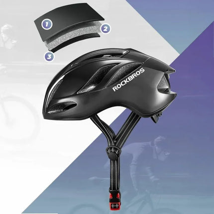 Rockbros TS-42 lightweight bicycle helmet 58-62 cm - titanium
