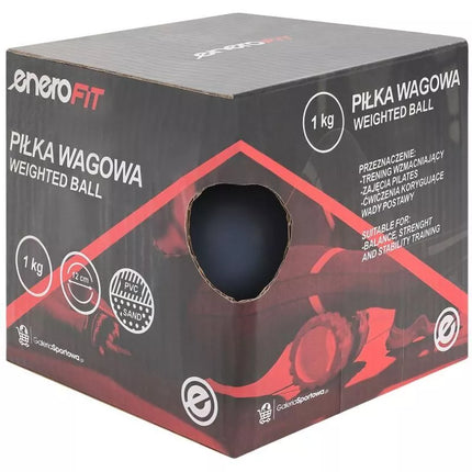 Svorio kamuolys su 1 kg svoriu, mėlynas ENERO FIT