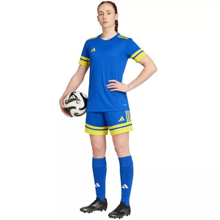 adidas Squadra 25 women's shorts blue and yellow JN5408
