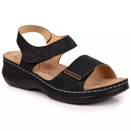 eVento W EVE223D black wedge sandals