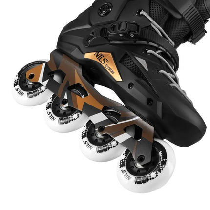 NA1601 SLALOM ROLLER SKATES SLAYD BLACK SIZE 39 NILS EXTREME