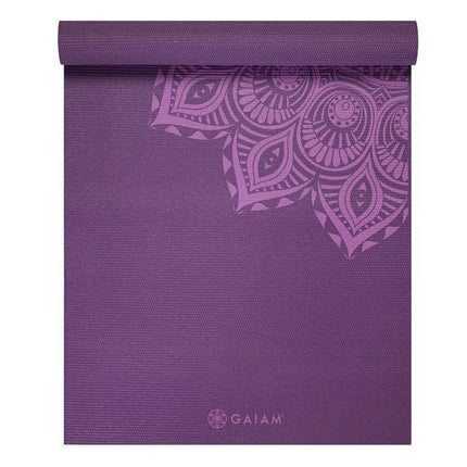 Violetinė mandalos jogos kilimėlis 6mm GAIAM 62202