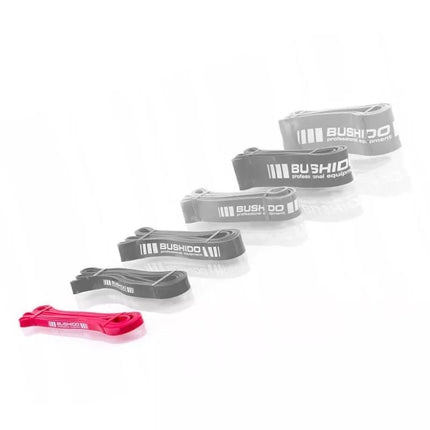 Jėgos juosta 13 - Sustiprinta treniruočių juosta DBX BUSHIDO RAUDONA 7-16 KG