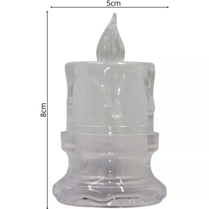 DECORATIVE CANDLE 5x8CM DECORATED LED