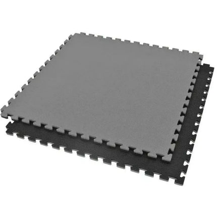 Treniruočių kilimėlis su saugos sertifikatu - Dėlionės tipo 1x1m - Juodas - Pilkas 2 cm